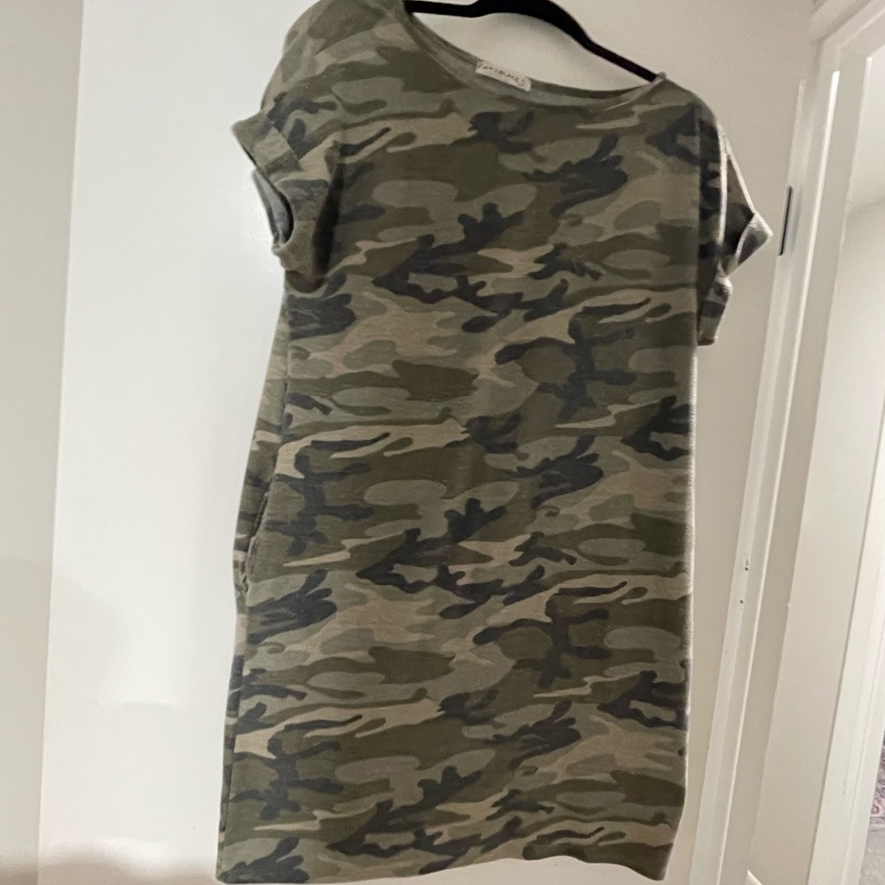 Camo t shirt dress